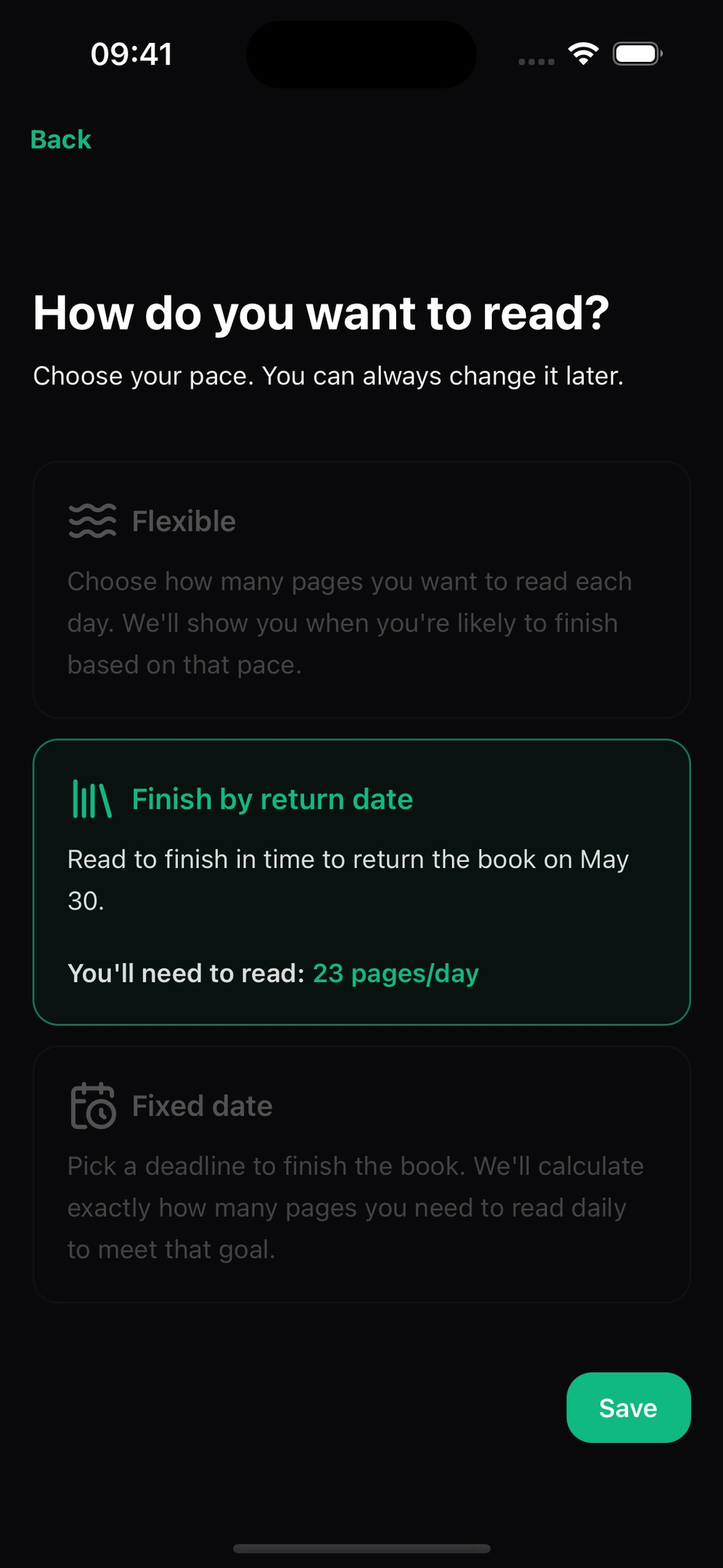 شاشة إضافة كتاب مع تفعيل خيار "مستعار من مكتبة" وتاريخ إعادة 30 مايو